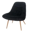 Wohnen Sessel|Stühle<Wohnzimmer Samtstuhl in Schwarz - Nocina