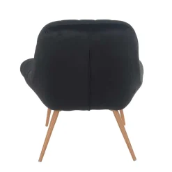 Wohnen Sessel|Stühle<Wohnzimmer Samtstuhl in Schwarz - Nocina