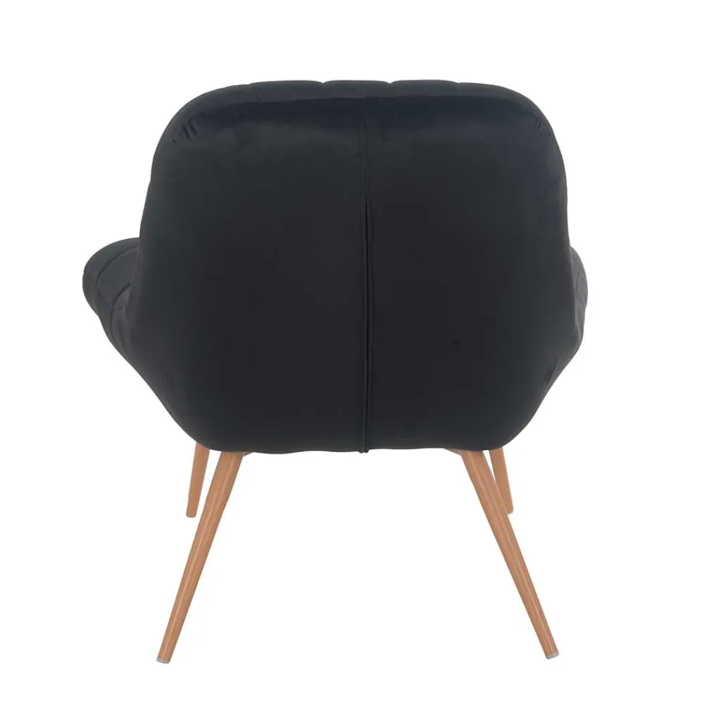Wohnen Sessel|Stühle<Wohnzimmer Samtstuhl in Schwarz - Nocina