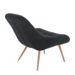 Wohnen Sessel|Stühle<Wohnzimmer Samtstuhl in Schwarz - Nocina