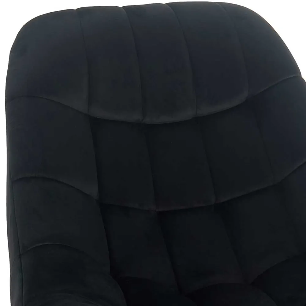 Wohnen Sessel|Stühle<Wohnzimmer Samtstuhl in Schwarz - Nocina