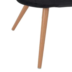 Wohnen Sessel|Stühle<Wohnzimmer Samtstuhl in Schwarz - Nocina