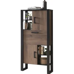 Wohnen Vitrinen<Wohnzimmer Schrank in Nussbaum Optik - Dudleys I