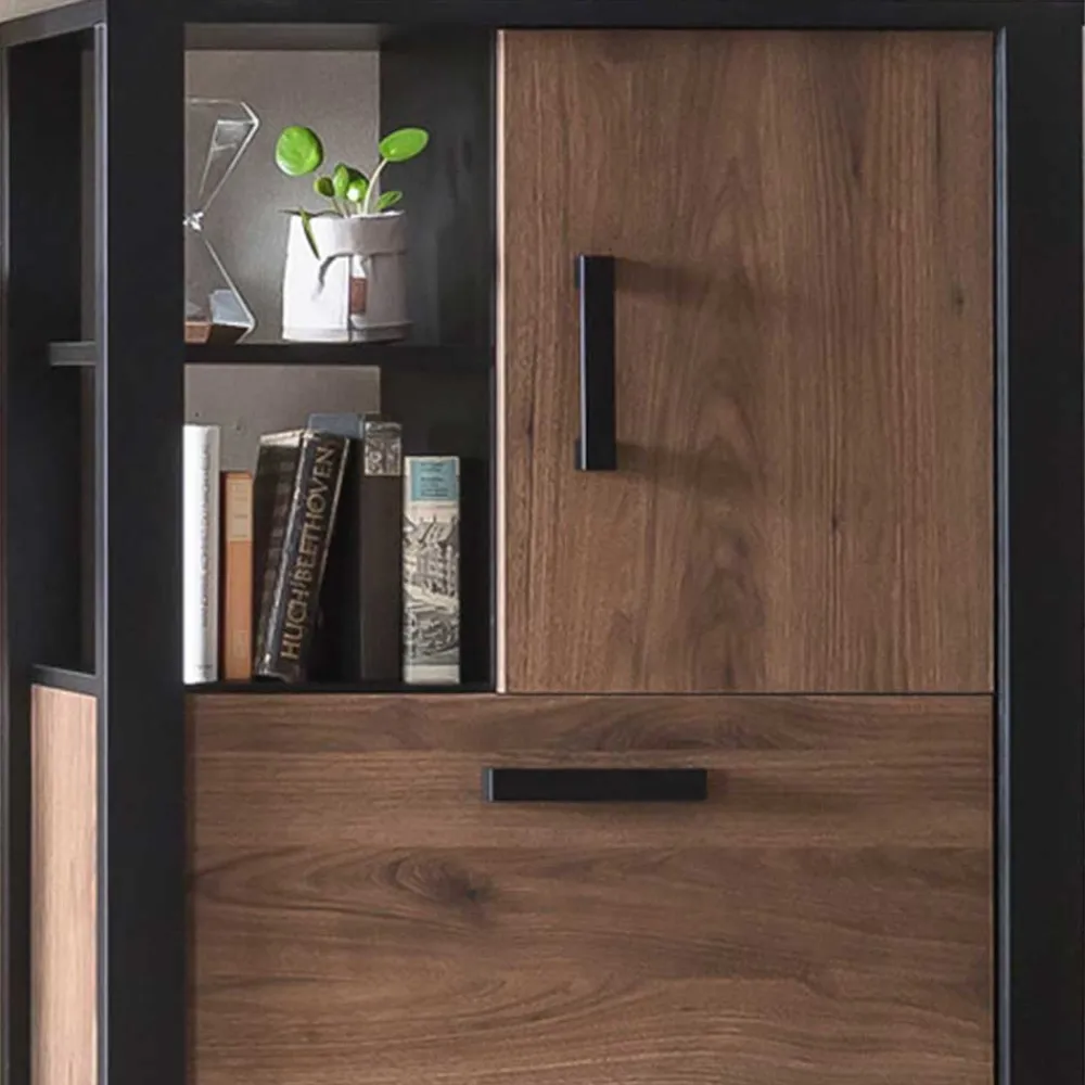 Wohnen Vitrinen<Wohnzimmer Schrank in Nussbaum Optik - Dudleys I