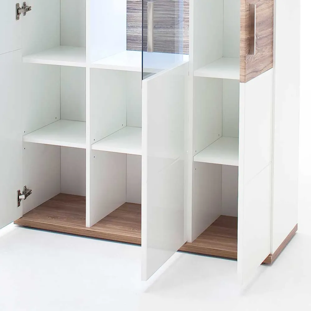 Wohnen Schränke<Wohnzimmer Schrank in Weiß Glanz - Icadro