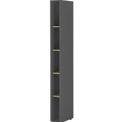 Wohnen Wohnwände<Wohnzimmer Schrank Kombi in Anthrazit - Ahilav (sechsteilig)