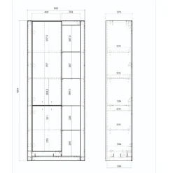 Wohnen Vitrinen<Wohnzimmer Schrank mit fünf offenen Fächern - Adejano