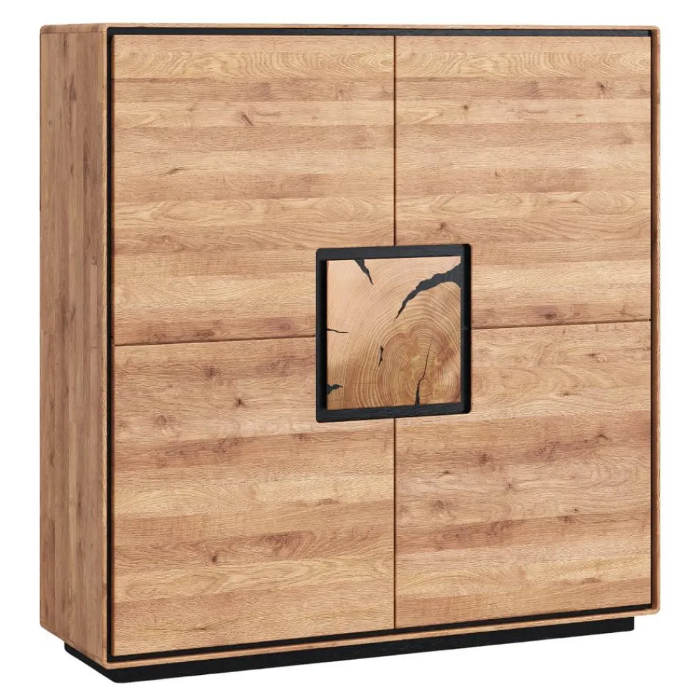 Wohnen Highboards<Wohnzimmer Schrank mit Hirnholz Applikation - Shipper