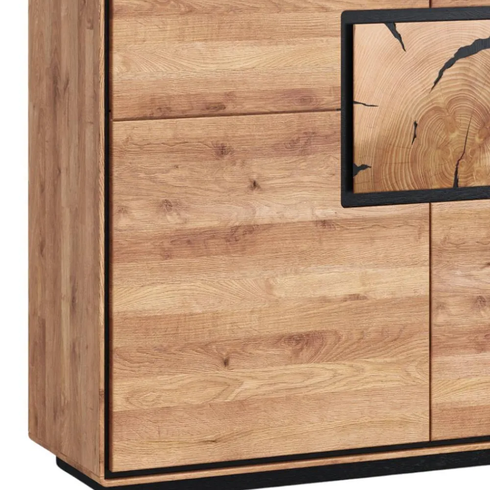 Wohnen Highboards<Wohnzimmer Schrank mit Hirnholz Applikation - Shipper
