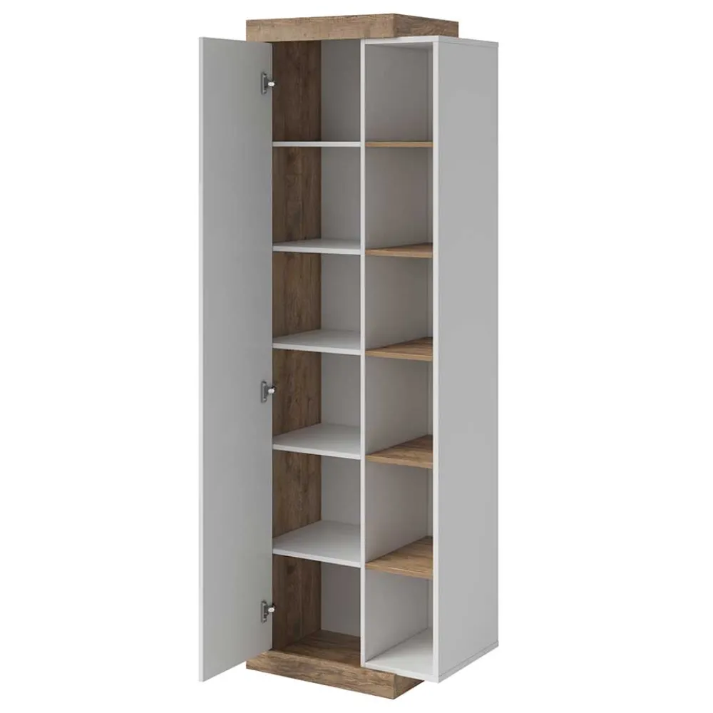 Wohnen Vitrinen|Schränke<Wohnzimmer Schrank mit Tür & sechs Fächern - Milvara