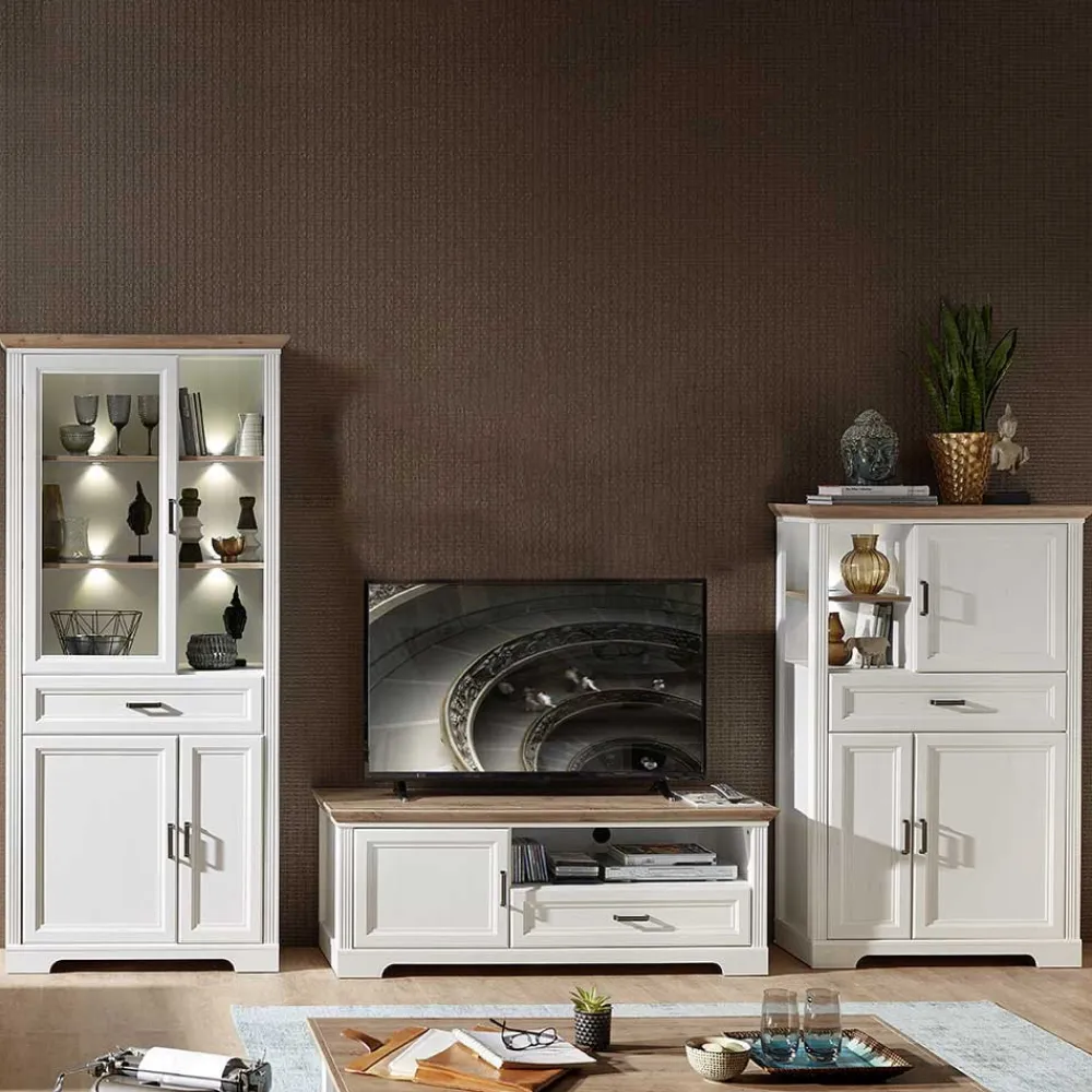 Wohnen Wohnwände<Wohnzimmer Schrankmöbel Set - Sinolita (dreiteilig)
