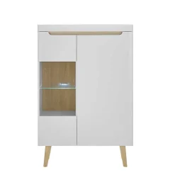 Wohnen Wohnwände<Wohnzimmer Schrankset im Skandi Design - Ginko (vierteilig)