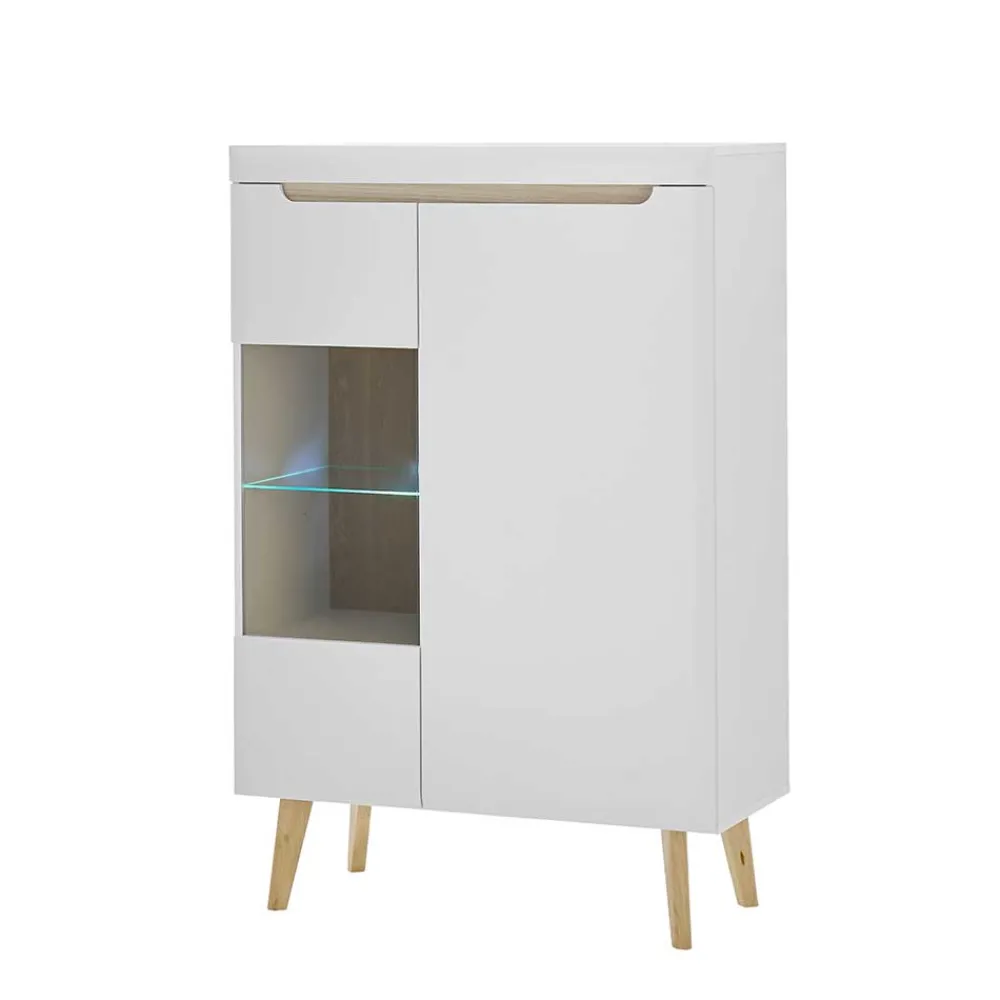 Wohnen Wohnwände<Wohnzimmer Schrankset im Skandi Design - Ginko (vierteilig)