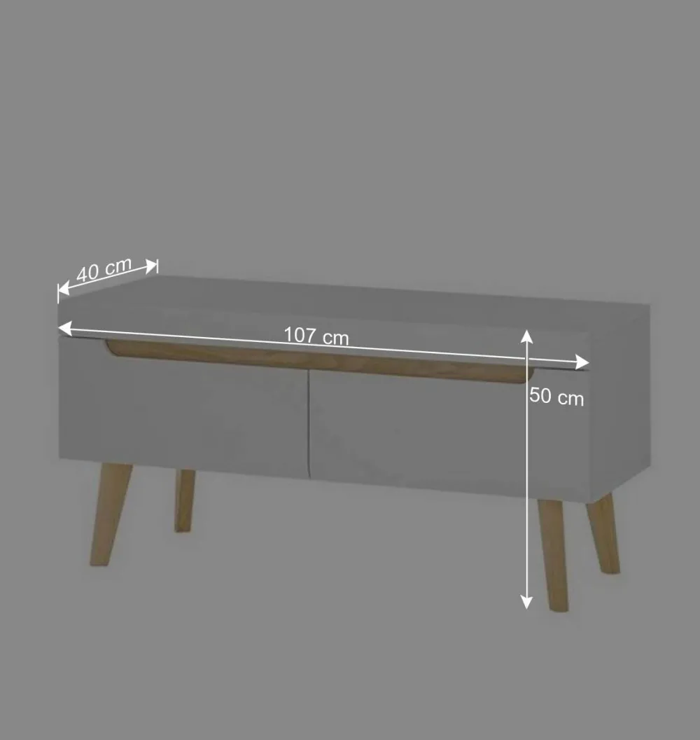 Wohnen Wohnwände<Wohnzimmer Schrankset im Skandi Design - Ginko (vierteilig)