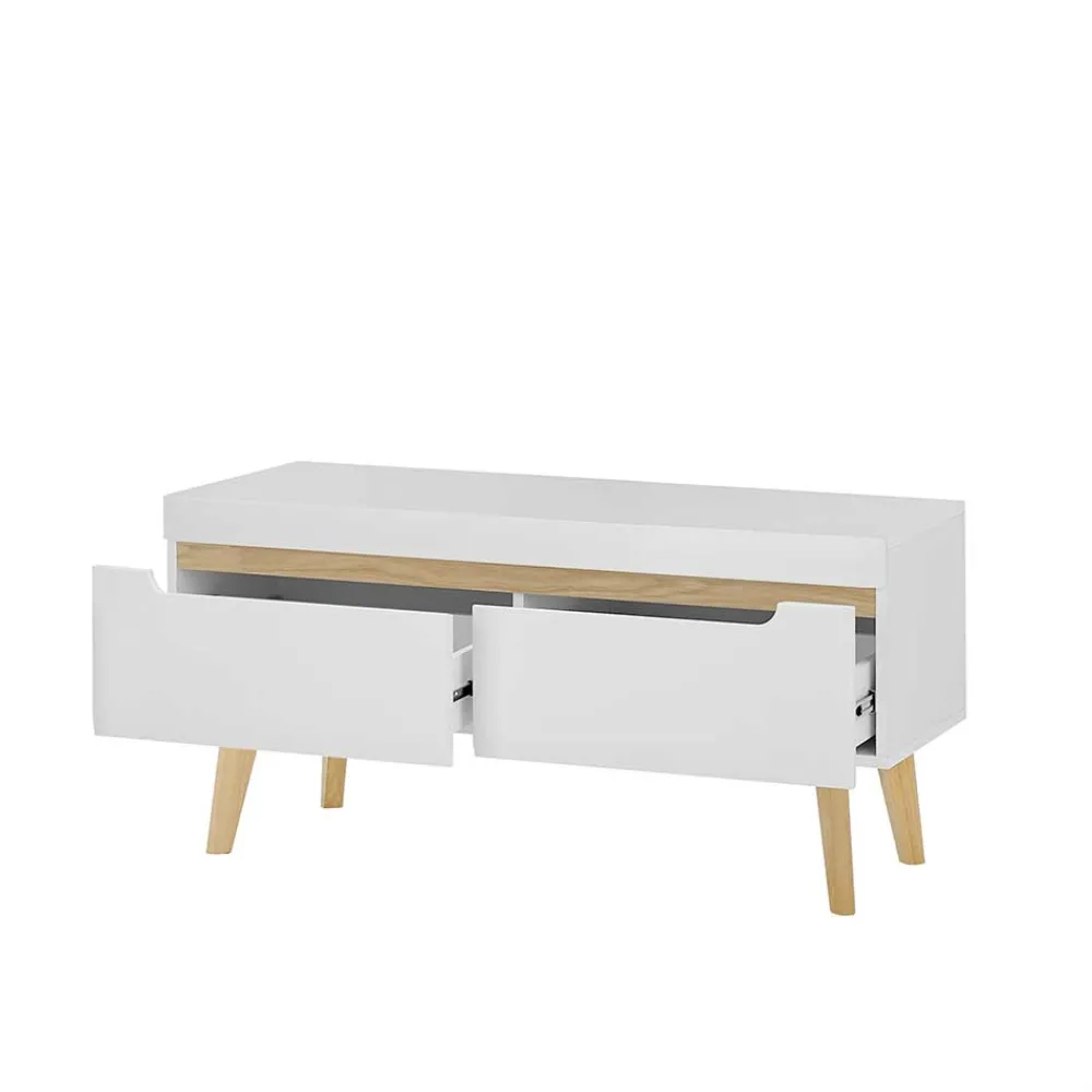 Wohnen Wohnwände<Wohnzimmer Schrankset im Skandi Design - Ginko (vierteilig)