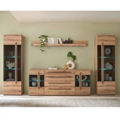 Wohnen Wohnwände<Wohnzimmer Schrankvitrinen & Wandboard - Brocus (vierteilig)