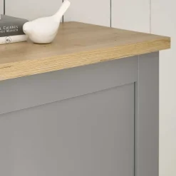 Wohnen Wohnwände<Wohnzimmer Schränke & Regal in Lichtgrau - Buleta (vierteilig)