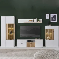 Wohnen Wohnwände<Wohnzimmer Schränke & Regal Set - Nenaloro (vierteilig)
