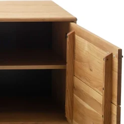 Wohnen Wohnwände<Wohnzimmer Schränke aus Wildeiche & Metall - Flacona (dreiteilig)
