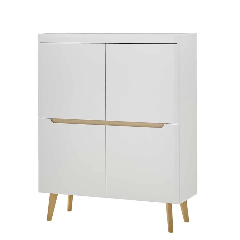 Wohnen Wohnwände<Wohnzimmer Schränke und Wandboard Set - Ginko (vierteilig)