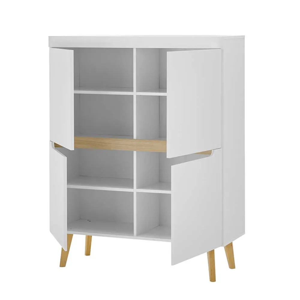 Wohnen Wohnwände<Wohnzimmer Schränke und Wandboard Set - Ginko (vierteilig)