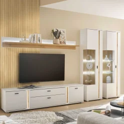 Wohnen Wohnwände<Wohnzimmer Schränke und Wandboard - Racelyn (vierteilig)