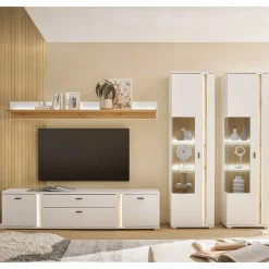 Wohnen Wohnwände<Wohnzimmer Schränke und Wandboard - Racelyn (vierteilig)
