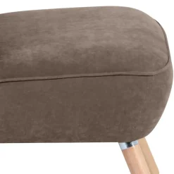 Wohnen Sessel<Wohnzimmer Sessel in Beigegrau Velours - Vomano