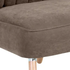 Wohnen Sessel<Wohnzimmer Sessel in Beigegrau Velours - Vomano