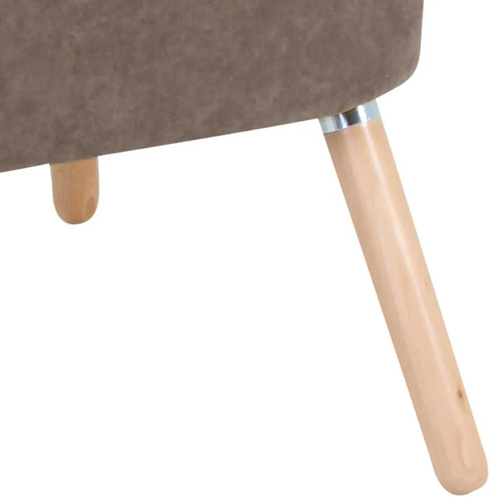 Wohnen Sessel<Wohnzimmer Sessel in Beigegrau Velours - Vomano