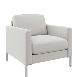 Wohnen Sessel<Wohnzimmer Sessel in Creme und Silber - Calaccio