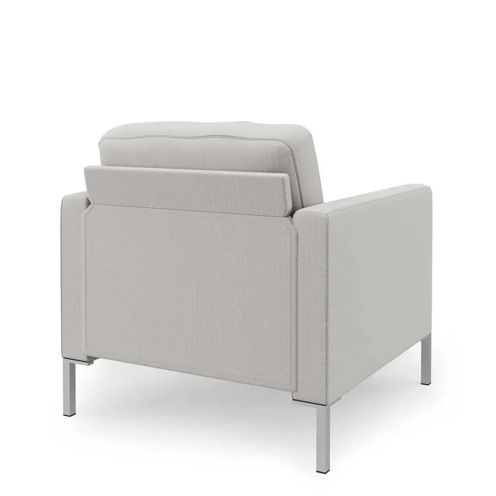 Wohnen Sessel<Wohnzimmer Sessel in Creme und Silber - Calaccio