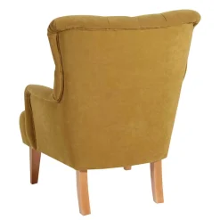 Wohnen Sessel<Wohnzimmer Sessel in Gelb Veloursbezug - Rosario
