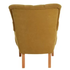 Wohnen Sessel<Wohnzimmer Sessel in Gelb Veloursbezug - Rosario