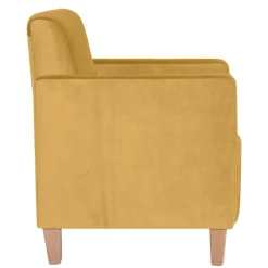 Wohnen Sessel<Wohnzimmer Sessel in Gelb und Buche - Salm