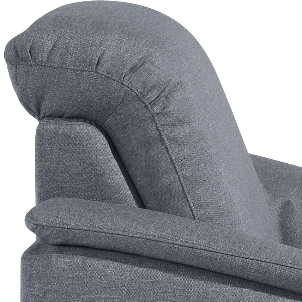 Wohnen Sessel<Wohnzimmer Sessel in Jeansblau und Nussbaum - Ilea