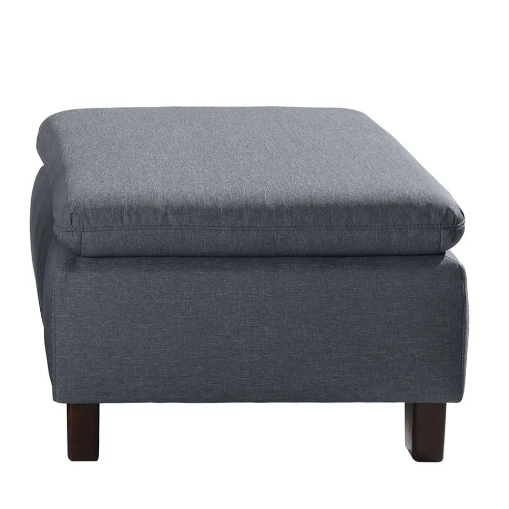 Wohnen Sessel<Wohnzimmer Sessel in Jeansblau und Nussbaum - Ilea