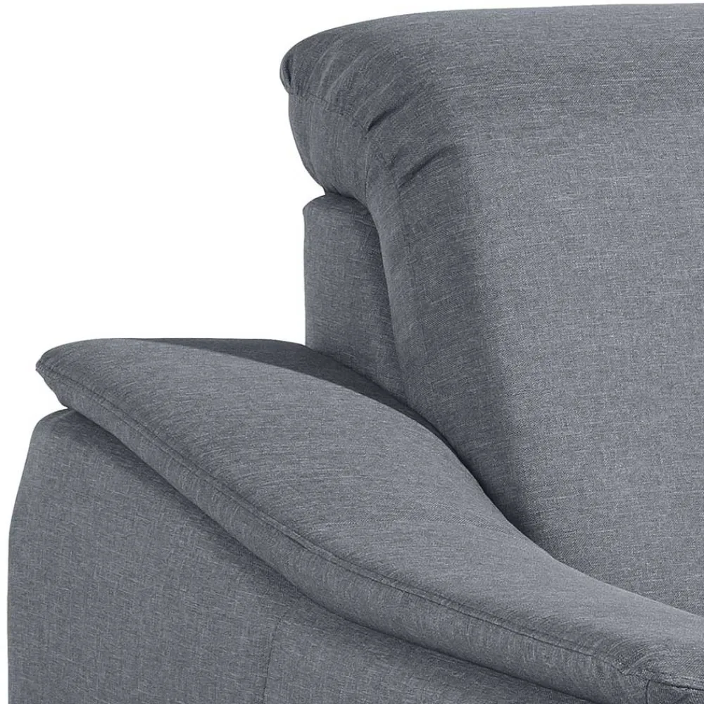 Wohnen Sessel<Wohnzimmer Sessel in Jeansblau und Nussbaum - Ilea