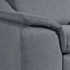 Wohnen Sessel<Wohnzimmer Sessel in Jeansblau und Nussbaum - Ilea