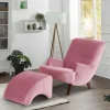 Wohnen Sessel<Wohnzimmer Sessel in Rosa und Nussbaum - Jily