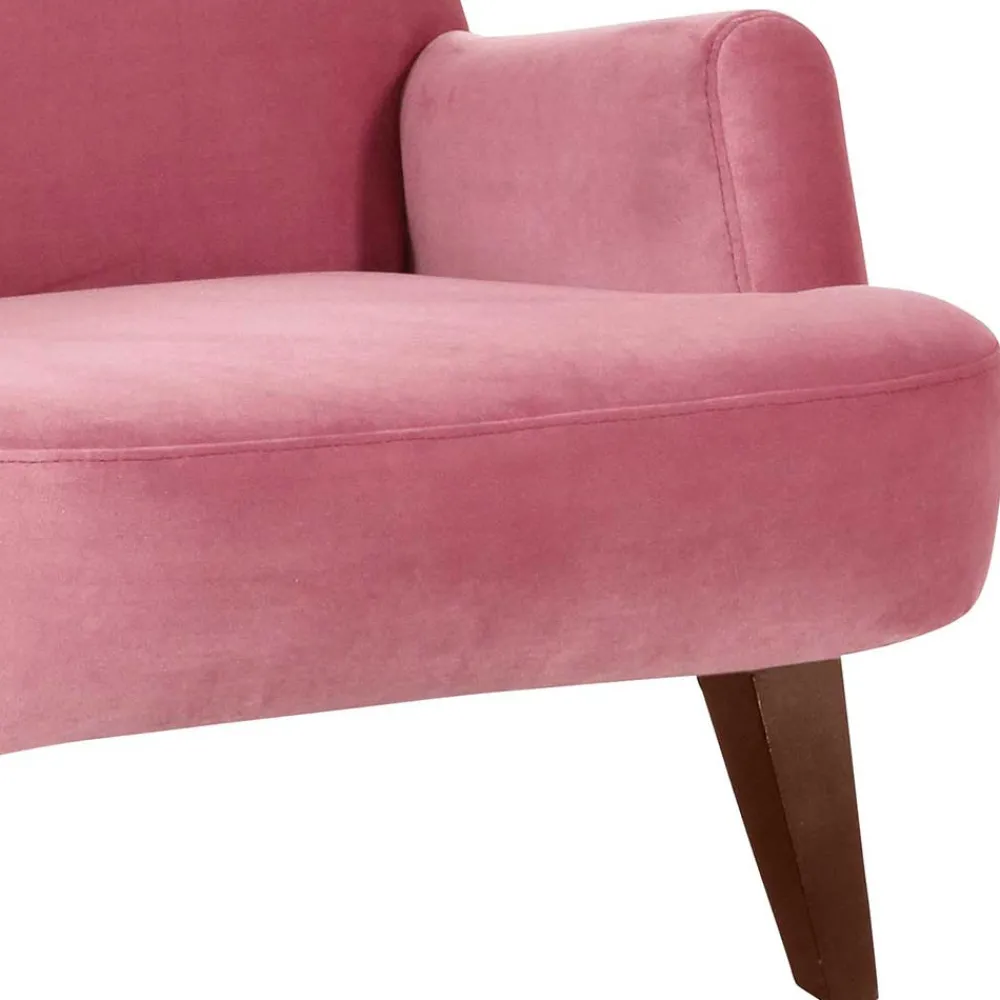 Wohnen Sessel<Wohnzimmer Sessel in Rosa und Nussbaum - Jily
