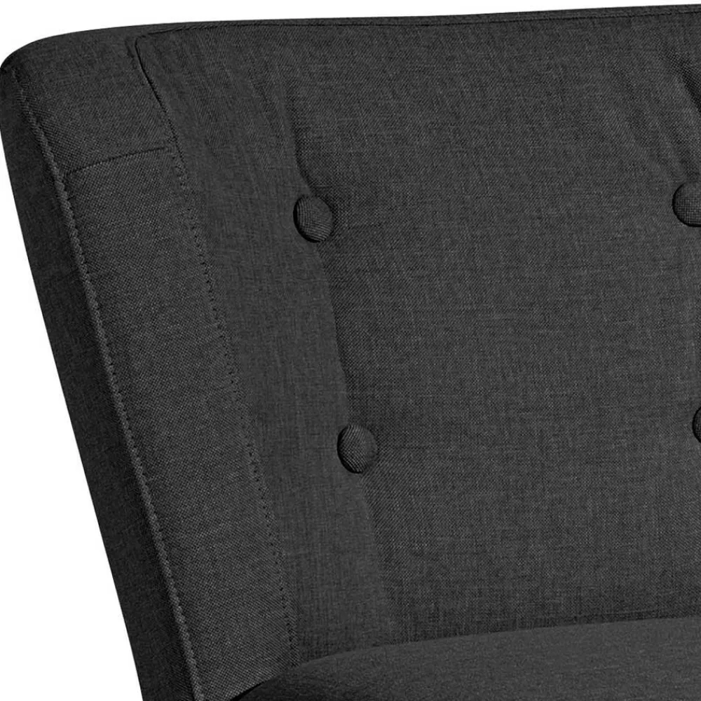 Wohnen Sessel<Wohnzimmer Sessel in Schwarz Stoffbezug - Adaliz
