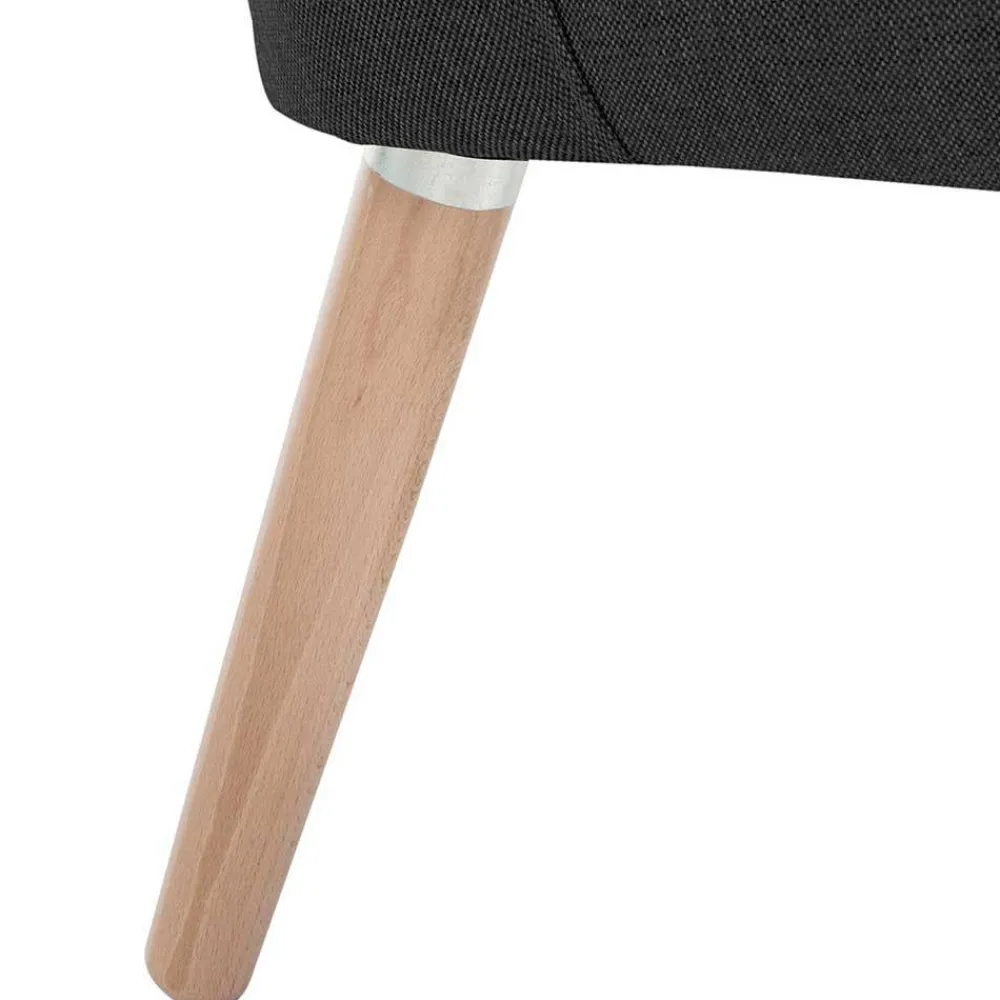 Wohnen Sessel<Wohnzimmer Sessel in Schwarz Stoffbezug - Adaliz
