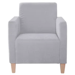 Wohnen Sessel<Wohnzimmer Sessel in Silbergrau und Buche - Terasus