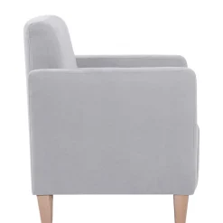 Wohnen Sessel<Wohnzimmer Sessel in Silbergrau und Buche - Terasus