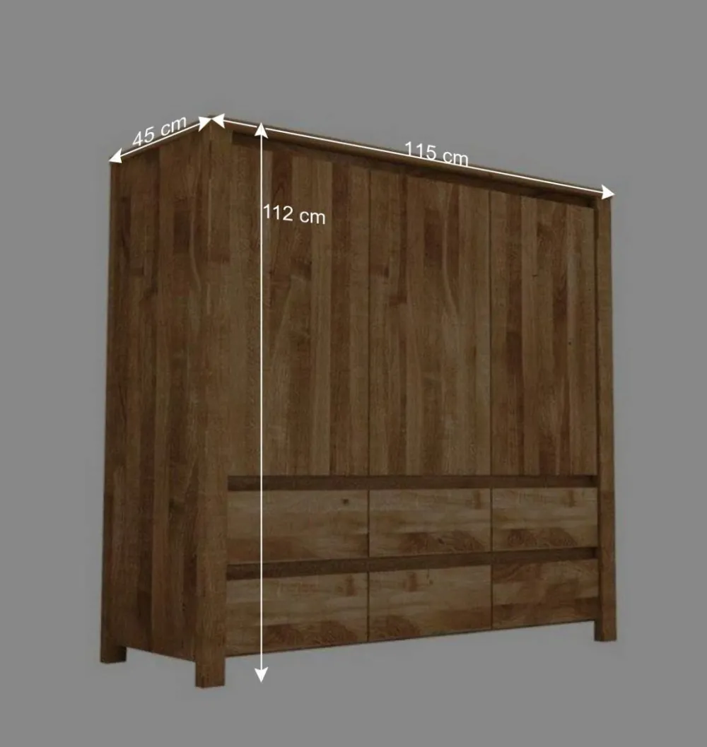 Wohnen Sideboards|Kommoden<Wohnzimmer Sideboard Nadalia aus Wildeiche Massivholz
