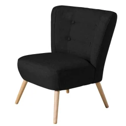 Wohnen Sessel<Wohnzimmer Stoffsessel in Schwarz - Adaliz