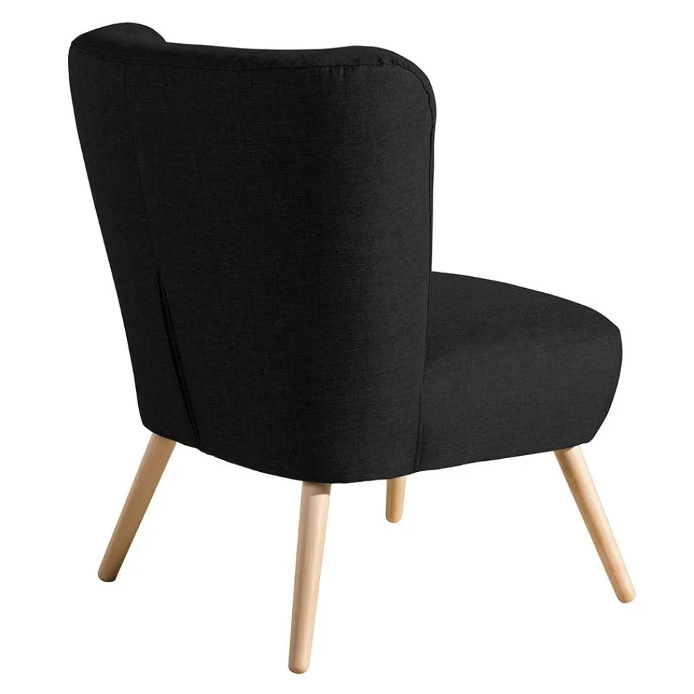 Wohnen Sessel<Wohnzimmer Stoffsessel in Schwarz - Adaliz