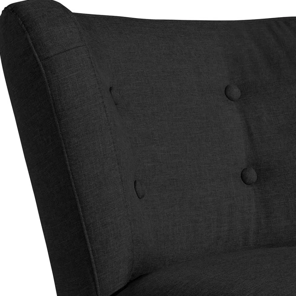 Wohnen Sessel<Wohnzimmer Stoffsessel in Schwarz - Adaliz