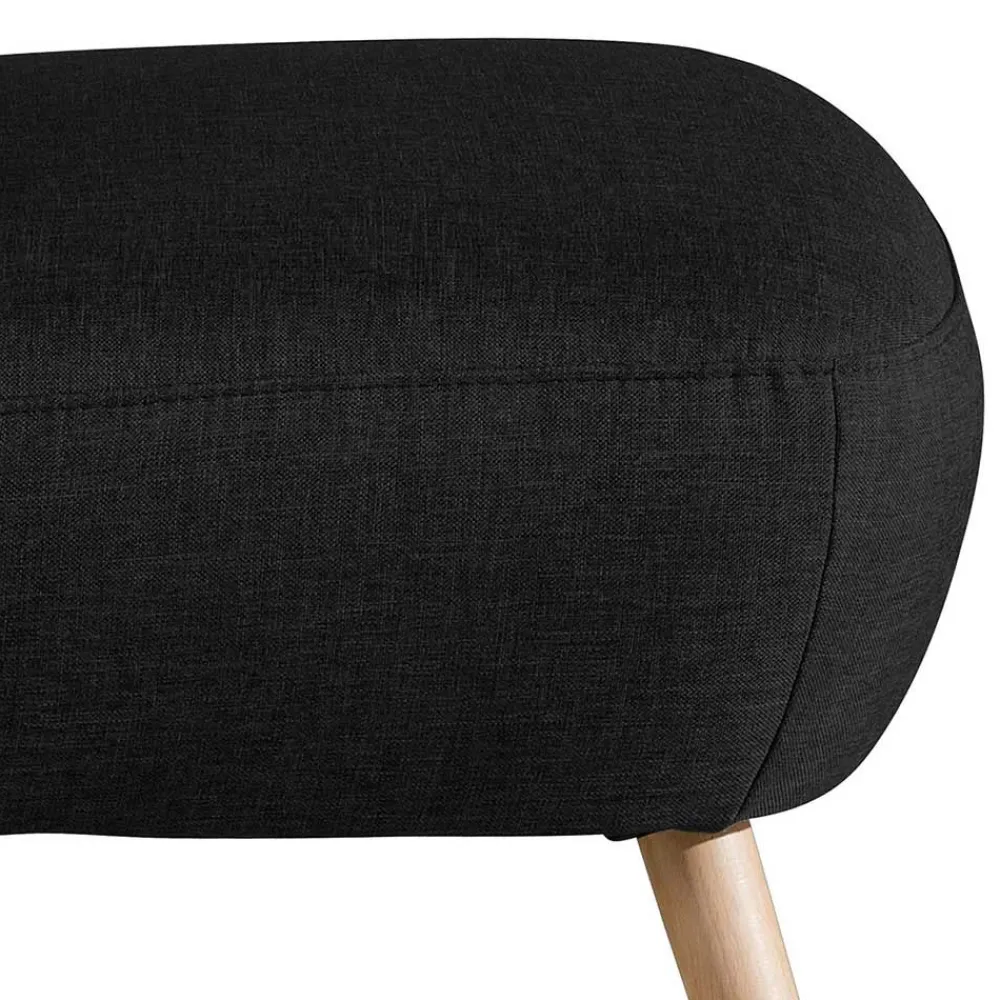 Wohnen Sessel<Wohnzimmer Stoffsessel in Schwarz - Adaliz